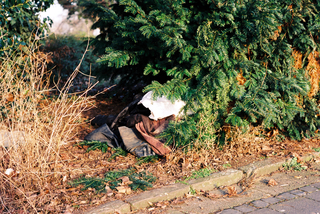 Temporary shelter, 35mm Color Negative, 2012

A common finding, during the increase of heroin abuse in Bonn since the last two decades, users seek temporary shelter to retreat for time being .